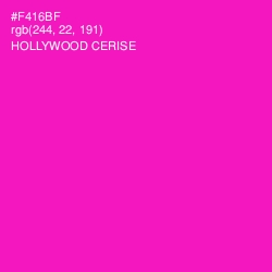#F416BF - Hollywood Cerise Color Image