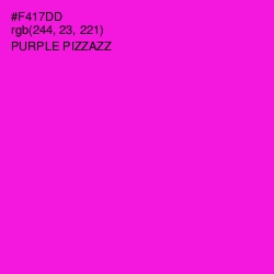 #F417DD - Purple Pizzazz Color Image