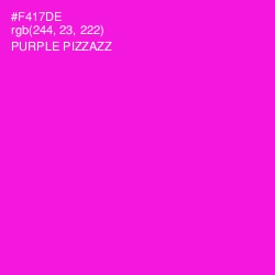 #F417DE - Purple Pizzazz Color Image