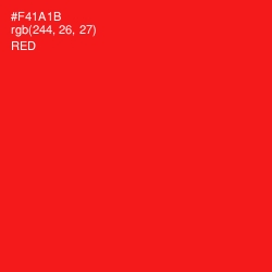 #F41A1B - Red Color Image