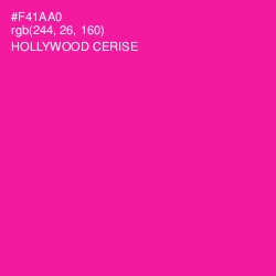 #F41AA0 - Hollywood Cerise Color Image