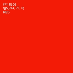 #F41B06 - Red Color Image