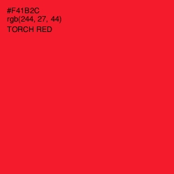 #F41B2C - Torch Red Color Image