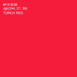 #F41B3B - Torch Red Color Image