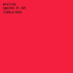 #F41F3E - Torch Red Color Image