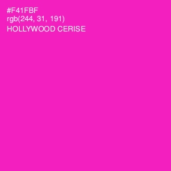 #F41FBF - Hollywood Cerise Color Image