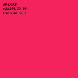 #F4235D - Radical Red Color Image