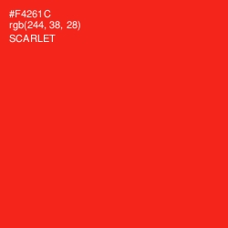 #F4261C - Scarlet Color Image