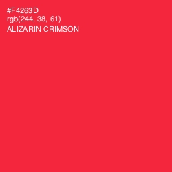 #F4263D - Alizarin Crimson Color Image