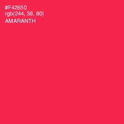 #F42650 - Amaranth Color Image