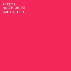 #F4275A - Radical Red Color Image