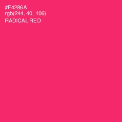 #F4286A - Radical Red Color Image