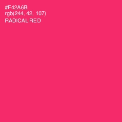#F42A6B - Radical Red Color Image