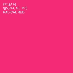 #F42A76 - Radical Red Color Image