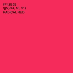 #F42B5B - Radical Red Color Image