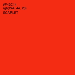 #F42C14 - Scarlet Color Image