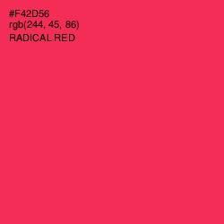 #F42D56 - Radical Red Color Image