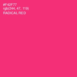 #F42F77 - Radical Red Color Image