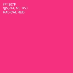 #F4307F - Radical Red Color Image