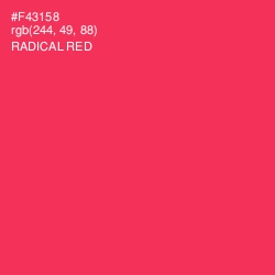 #F43158 - Radical Red Color Image