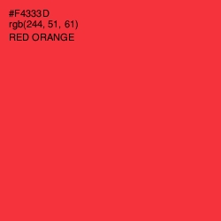 #F4333D - Red Orange Color Image