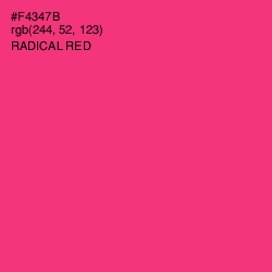 #F4347B - Radical Red Color Image