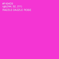 #F434D3 - Razzle Dazzle Rose Color Image