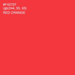 #F4373F - Red Orange Color Image