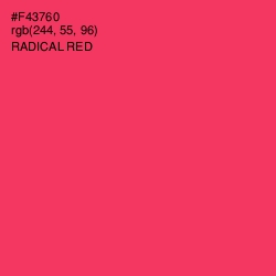 #F43760 - Radical Red Color Image