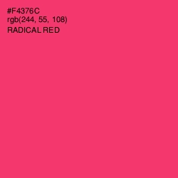 #F4376C - Radical Red Color Image