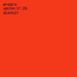 #F43919 - Scarlet Color Image