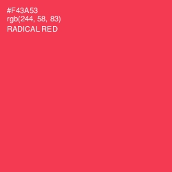 #F43A53 - Radical Red Color Image