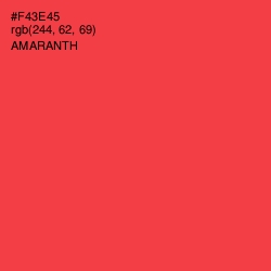 #F43E45 - Amaranth Color Image