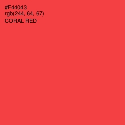 #F44043 - Coral Red Color Image