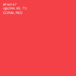 #F44147 - Coral Red Color Image