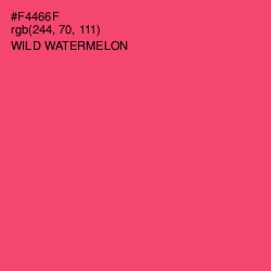 #F4466F - Wild Watermelon Color Image