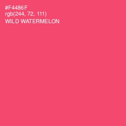 #F4486F - Wild Watermelon Color Image