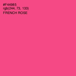 #F44985 - French Rose Color Image