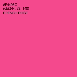#F4498C - French Rose Color Image
