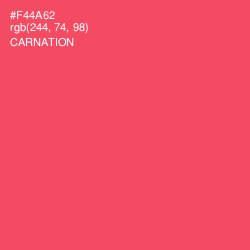 #F44A62 - Carnation Color Image