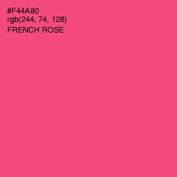 #F44A80 - French Rose Color Image