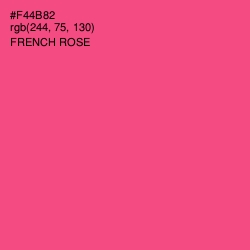 #F44B82 - French Rose Color Image