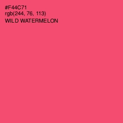 #F44C71 - Wild Watermelon Color Image