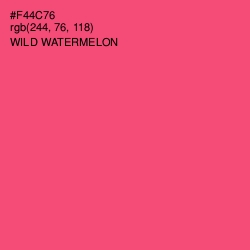 #F44C76 - Wild Watermelon Color Image