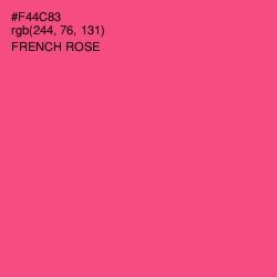 #F44C83 - French Rose Color Image