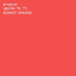 #F44E4D - Sunset Orange Color Image