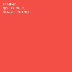 #F44F47 - Sunset Orange Color Image