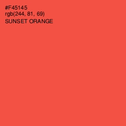 #F45145 - Sunset Orange Color Image