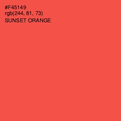 #F45149 - Sunset Orange Color Image