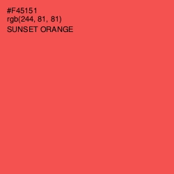 #F45151 - Sunset Orange Color Image